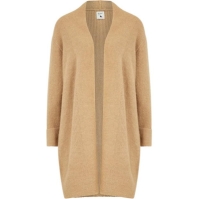 Cardigan lung Yumi Yumi Camel tricot bej