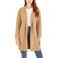 Cardigan lung Yumi Yumi Camel tricot bej