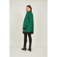 Cardigan lung Yumi Yumi verde Dogtooth