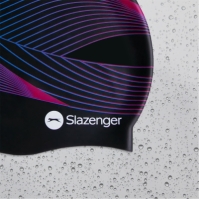 Casca de Inot Slazenger Print negru roz albastru