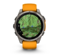 CEAS FENIX 8 AMOLED SAPPHIRE SPARK portocaliu GRAPHITE TI BARE 47MM EMEA GARMIN