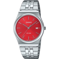 Ceas QUARTZ CASIO MTPB145D4A2VE pentru Femei argintiu rosu