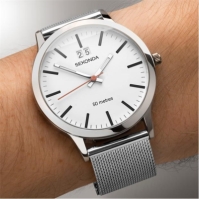 Ceas Sekonda Nordic 40mm argintiu Round Case alb Dial