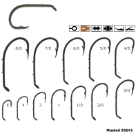 CIRLIG BRONZ,OCHI,2 SPINI,REZISTENT marime 1-0 MUSTAD