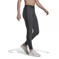 Colanti adidas Essentials 3 cu dungi pentru femei inchis gri