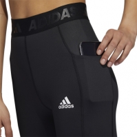 Colanti adidas Alphaskin 3-Stripes pentru femei negru alb