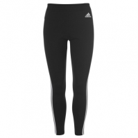 Colanti adidas Essentials 3 cu dungi pentru femei negru alb