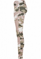 Colanti Camo cu plasa pentru Femei bej camuflaj Urban Classics