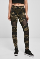 Colanti Camo cu plasa pentru Femei camuflaj negru Urban Classics