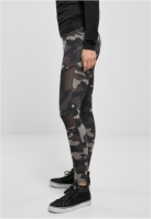 Colanti Camo cu plasa pentru Femei camuflaj negru Urban Classics