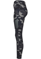 Colanti Camo cu plasa pentru Femei camuflaj negru Urban Classics