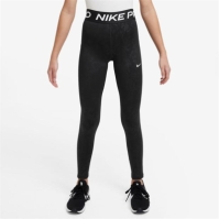 Colanti Nike Pro Dri-FIT pentru fete negru multicolor