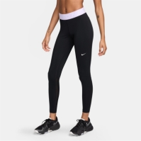 Colanti Nike Pro Mid-Rise plasa-Panelled pentru femei negru lila