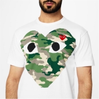 COMME DES GARCONS PLAY Comme Camouflage T barbati alb camuflaj