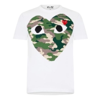 COMME DES GARCONS PLAY Comme Camouflage T barbati alb camuflaj