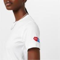 COMME DES GARCONS PLAY Comme SpaceHrt Slv T pentru femei alb