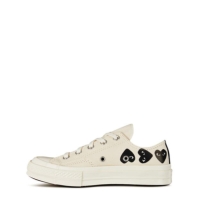 COMME DES GARCONS PLAY Multi Hearts-Print Low-Top Sneakers bej