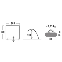 Cort de plaj? High Peak Calida 80 gri 10138