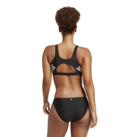 Costum de baie bikini adidas 3-Stripes negru alb