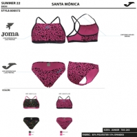 Costum de baie bikini Joma Mos Craciun MOnica roz