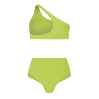 Costum de baie bikini OFF alb Off Stamp femei galben fosforescent