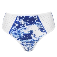 Costum de baie bikini Slazenger cu fermoar maneca scurta pentru Femei albastru multicolor