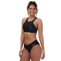 Costum de baie bikini Speedo Hexagonal plasa Panel negru gri