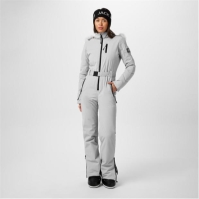 Costum Ski Jack Wills cu gluga pentru femei deschis gri