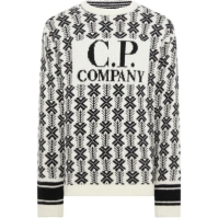 CP COMPANY Cp Jacquard 1logo Kn barbati alb v01