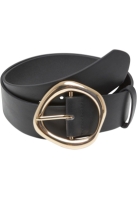 Curea Organic Buckle Shaped piele ecologica negru auriu Urban Classics