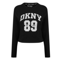 DKNY DKNY 1989 LOGO LS dama negru alb