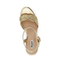 Sandale Dune London Kaspar Wedge auriu