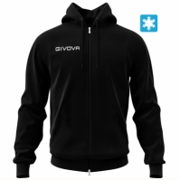 Hanorac cu gluga Felpa Echipament casual sport KING FULLZIP Givova negru