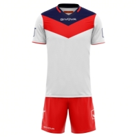 Echipament fotbal KIT CAMPO Givova rosu alb