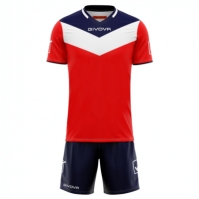 Echipament fotbal KIT CAMPO Givova rosu albastru