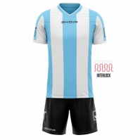 Echipament fotbal KIT CATALANO MC Givova albastru alb