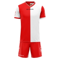 Echipament fotbal KIT COMBO MC Givova rosu alb