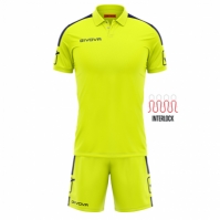 Echipament fotbal KIT PLAY Givova galben fosforescent albastru