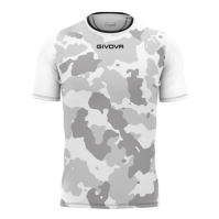 Tricou fotbal SHIRT ARMY INTERLOCK Givova alb gri