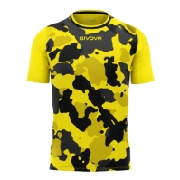 Tricou fotbal SHIRT ARMY INTERLOCK Givova galben negru