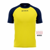 Echipament fotbal SHIRT CAPO MC Givova galben albastru