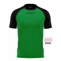 Echipament fotbal SHIRT CAPO MC Givova verde negru