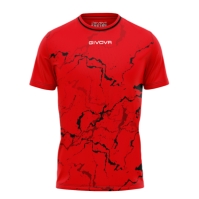 Echipament fotbal SHIRT GRAFITE INTERLOCK Givova rosu negru