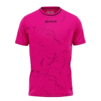 Echipament fotbal SHIRT GRAFITE INTERLOCK Givova roz fucsia negru