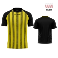 Echipament fotbal SHIRT TRATTO INTERLOCK Givova negru galben