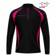 Echipament pentru alergare alergare LONG SHIRT Givova negru roz fucsia