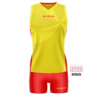 Echipament volei KIT ELICA VOLLEY Givova galben rosu