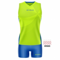 Echipament volei KIT ELICA VOLLEY Givova verde lime albastru