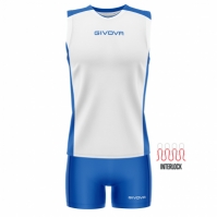 Echipament volei KIT VOLLEY PIPER Givova alb albastru