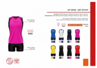 Echipament volei KIT VOLLEY SPIKE Givova roz fucsia negru